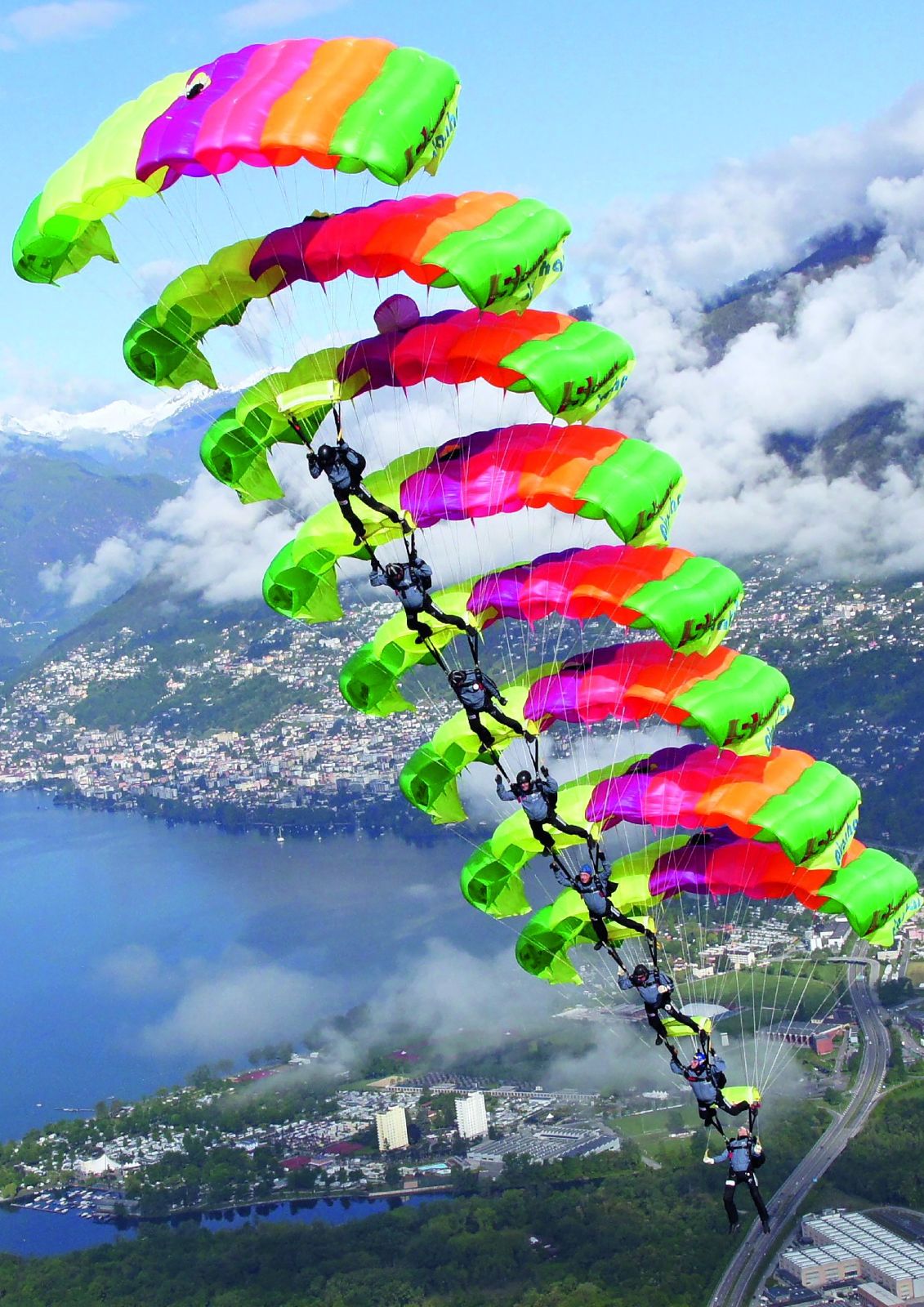 Upcycled Shopper (Parachute- Hand Art)