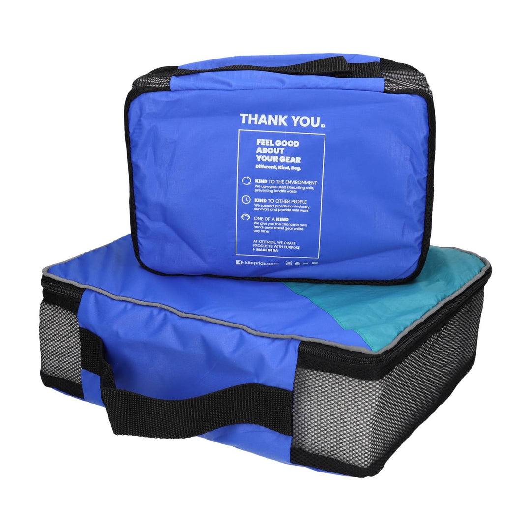 Packing Cubes (Set of 2) - blue & turqouise