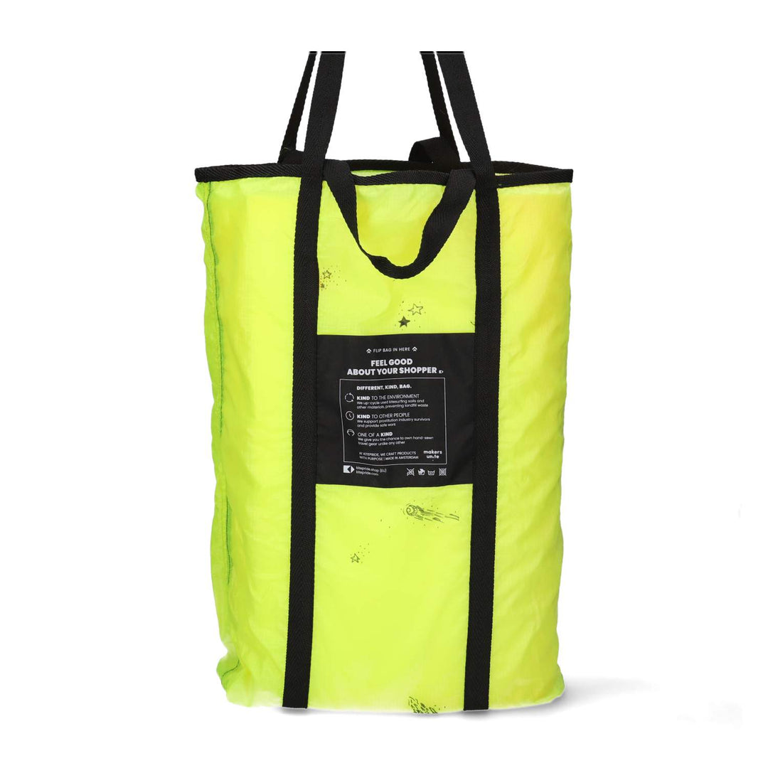 Upcycled Parachute Shopper -Hand Art