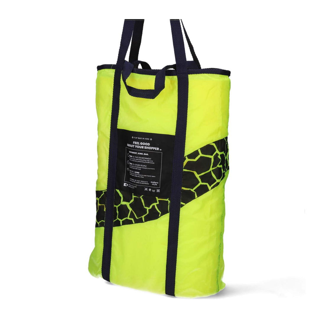 Upcycled Parachute Shopper -Hand Art