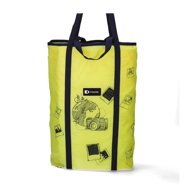 Upcycled Parachute Shopper -Hand Art