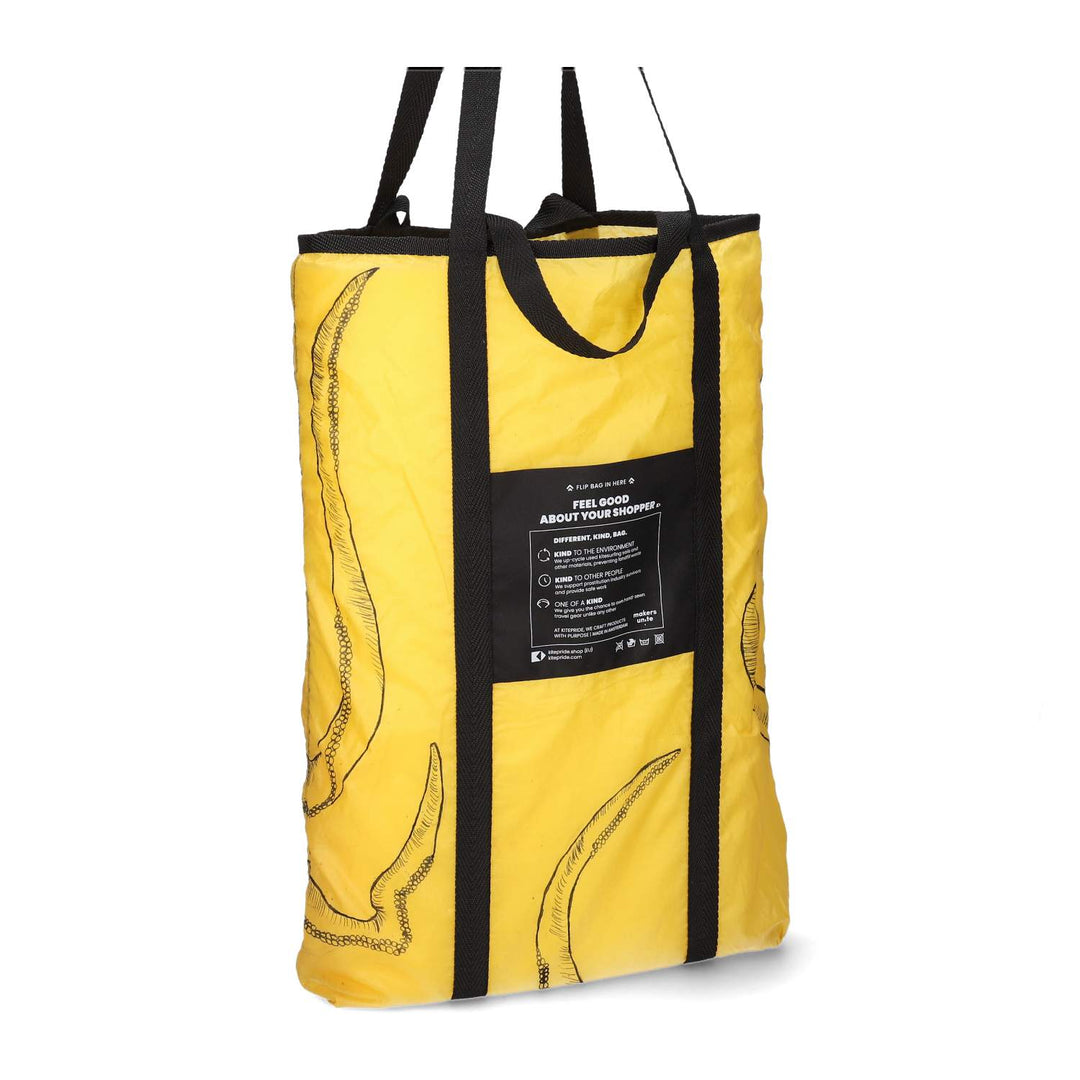 Upcycled Parachute Shopper -Hand Art