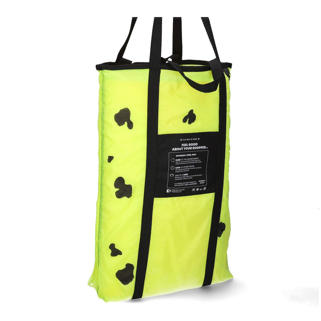 Upcycled Parachute Shopper -Hand Art