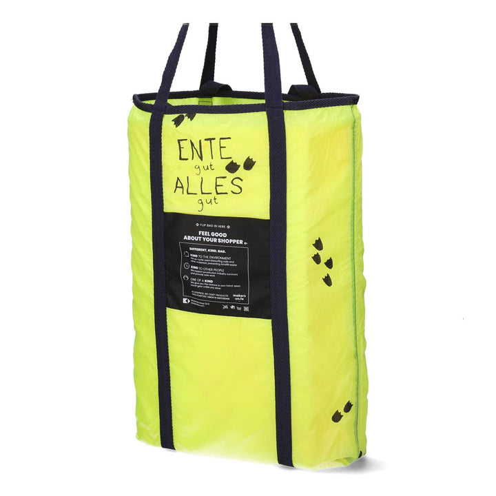 Upcycled Parachute Shopper -Hand Art