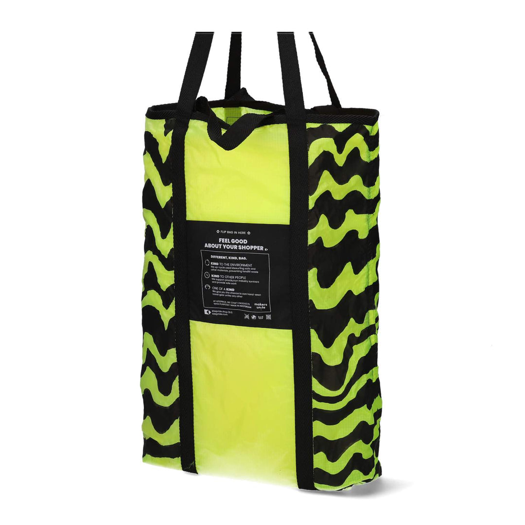 Upcycled Parachute Shopper -Hand Art