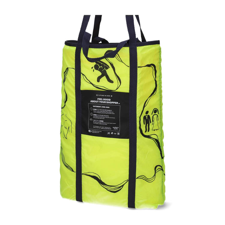 Upcycled Parachute Shopper -Hand Art