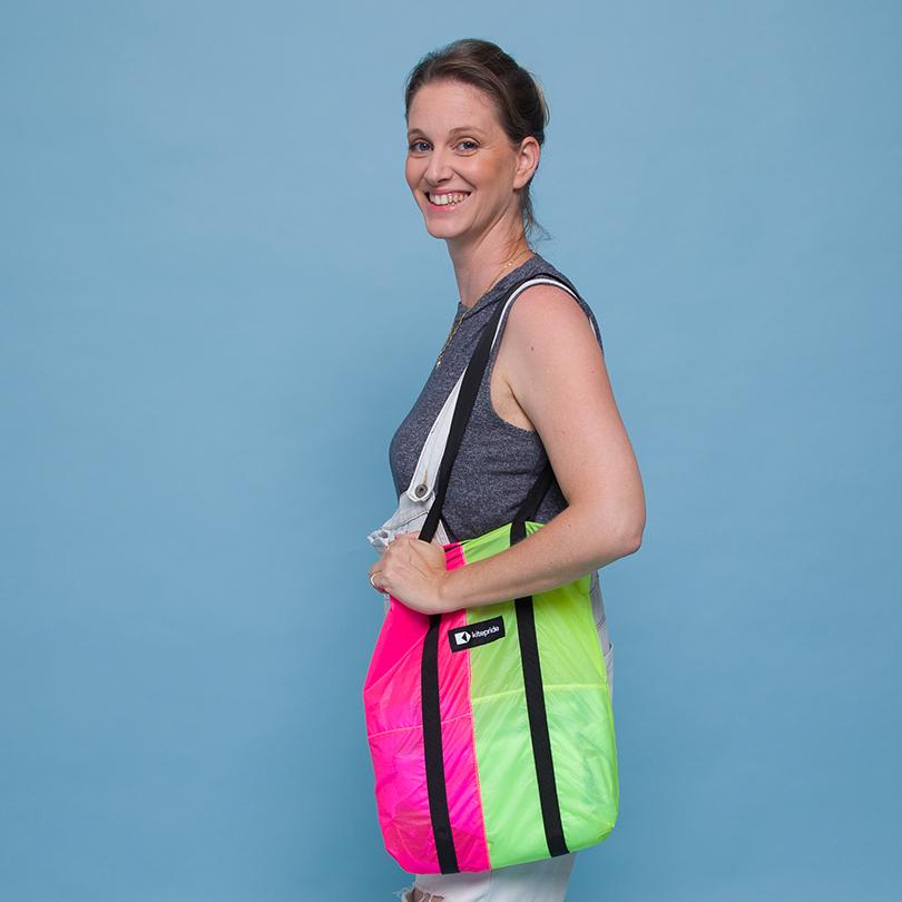 Shopper - Teel Green - KitePride Shopper - Teel Green - KitePride up-cycled recycled one of a kind fashion bags are repurposed from kitesurfing kite. Each bag is environmentally friendly