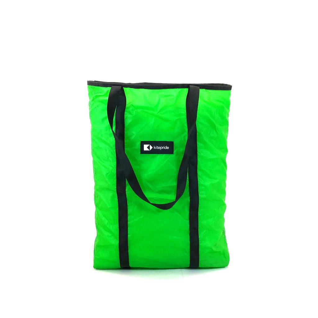 Shopper - Lime Green - KitePride Shopper - Lime Green - KitePride up-cycled recycled one of a kind fashion bags are repurposed from kitesurfing kite. Each bag is environmentally friendly